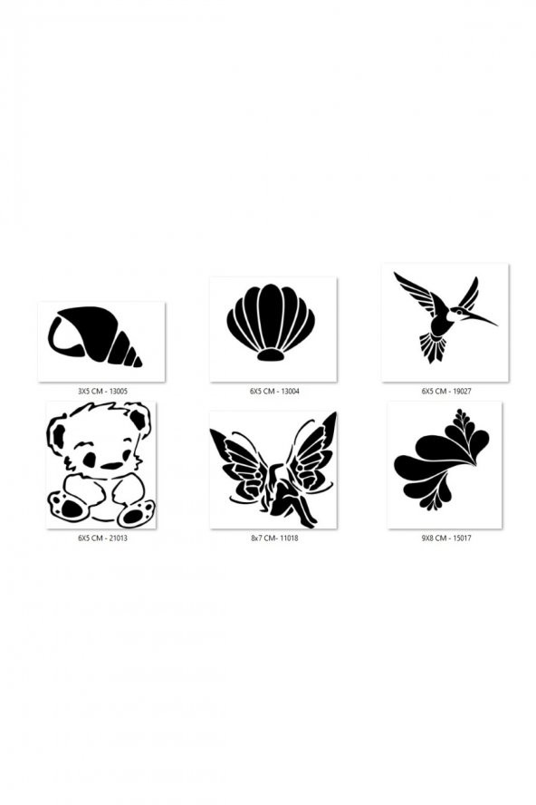 Peluş Çiçek Geçici Dövme Şablonu Seti Sadece Desen ürün görseli 1