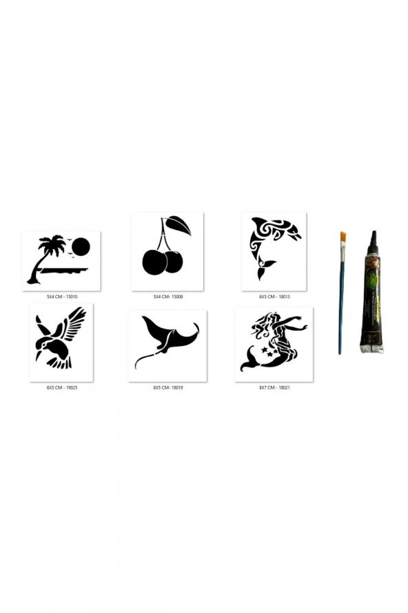 Yunus Kiraz Hint Kınasıyla Geçici Dövme Seti ürün görseli 1