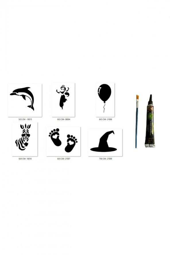 Cadı Zebra Hint Kınasıyla Geçici Dövme Seti ürün görseli 1