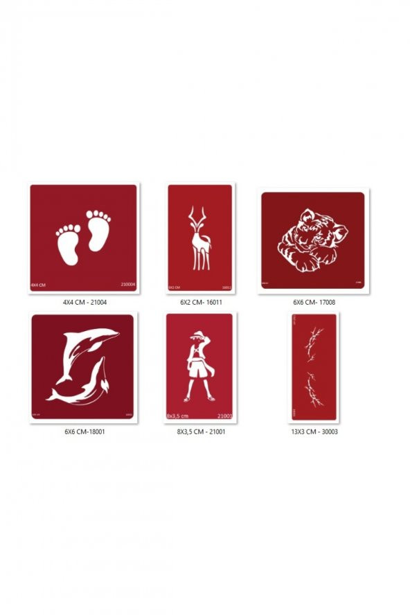 Geyik Sırt Geçici Dövme Şablonu Seti Sadece Desen ürün görseli 1