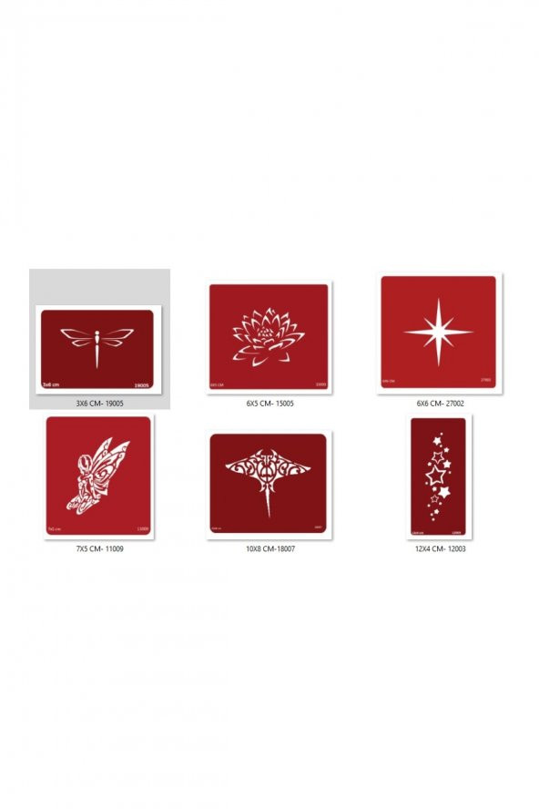 Lotus Yıldız Geçici Dövme Şablonu Seti Sadece Desen ürün görseli 1