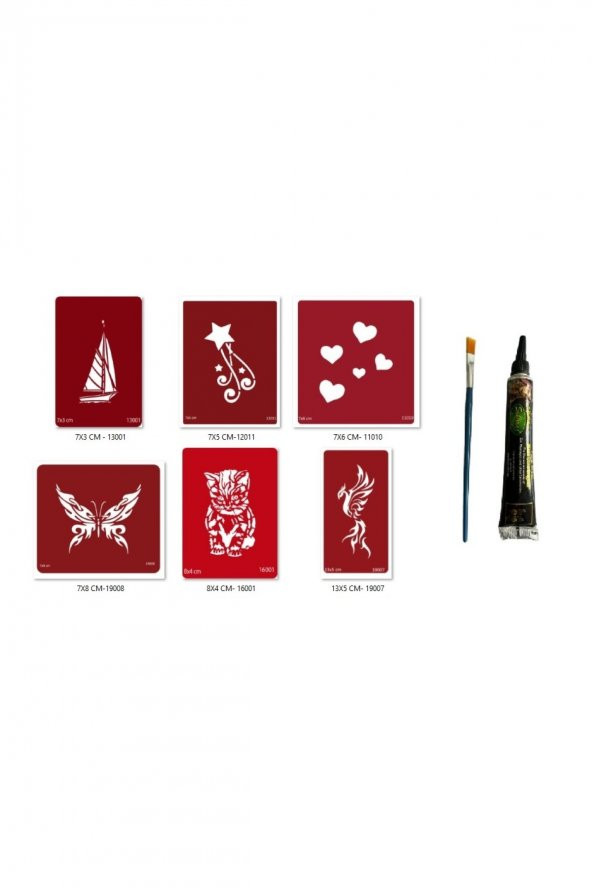 Anka Kedi Hint Kınasıyla Geçici Dövme Seti ürün görseli 1