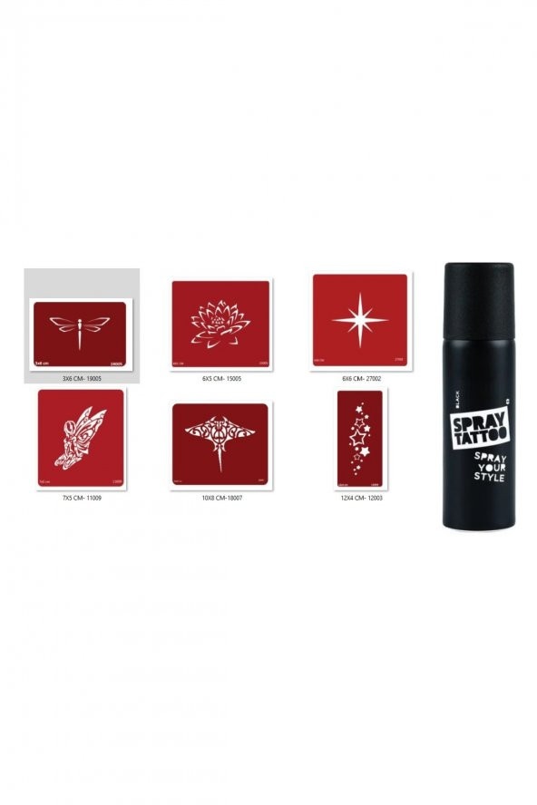 Lotus Yıldız Spray Tattoo Geçici Sprey Dövme Seti ürün görseli 1