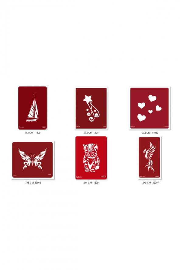 Anka Kedi Geçici Dövme Şablonu Seti Sadece Desen ürün görseli 1