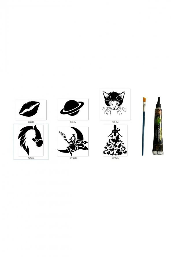 Rüya Modelleri Hint Kınasıyla Geçici Dövme Yapma Seti ürün görseli 1