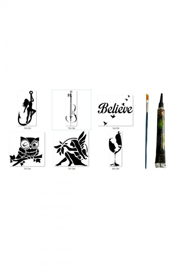 Aşkın Büyüsü Hint Kınasıyla Geçici Dövme Yapma Seti ürün görseli 1