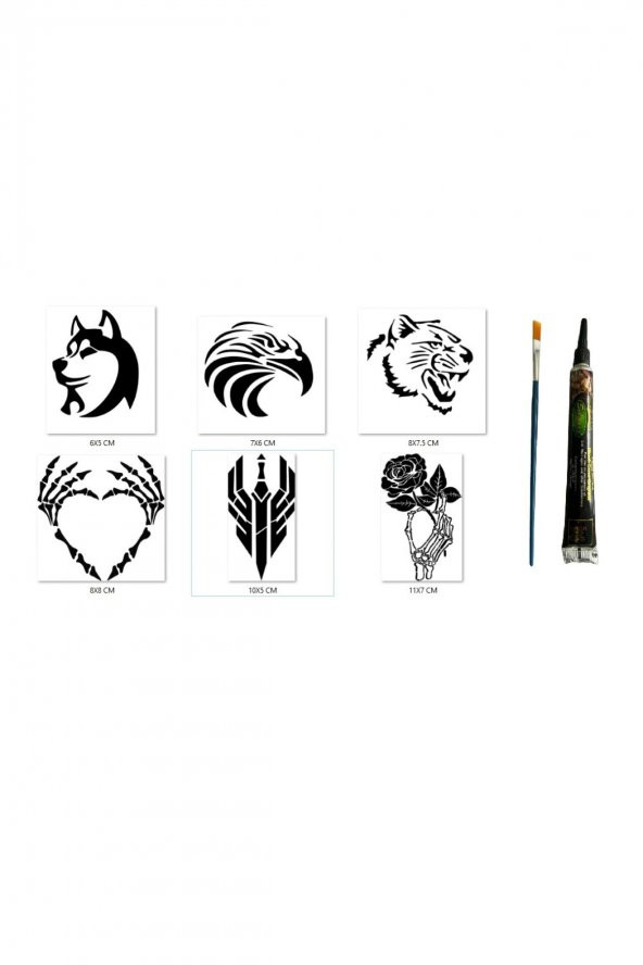 Hırçın Modeller Hint Kınasıyla Geçici Dövme Yapma Seti ürün görseli 1