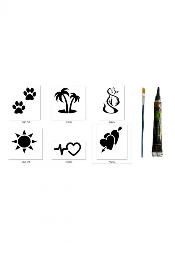 Romantik Modeller Hint Kınasıyla Geçici Dövme Yapma Seti ürün görseli 1