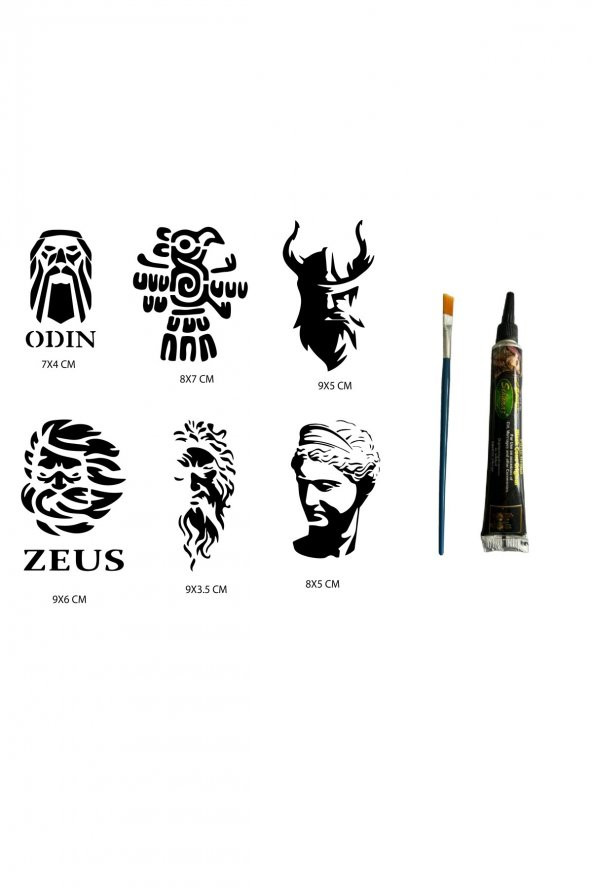 Mitolojik İnançlar Hint Kınasıyla Geçici Dövme Seti ürün görseli 1