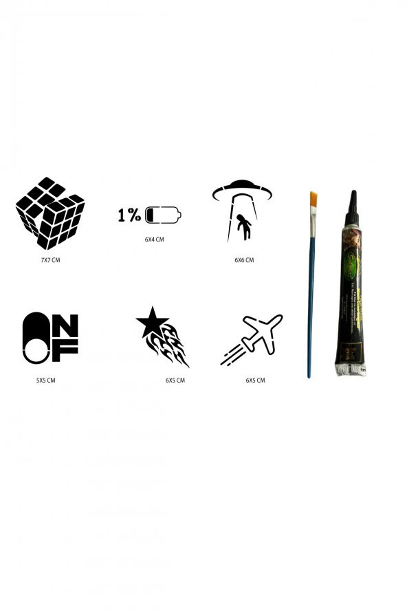 Akıl ve Enerji Hint Kınasıyla Geçici Dövme Seti ürün görseli 1