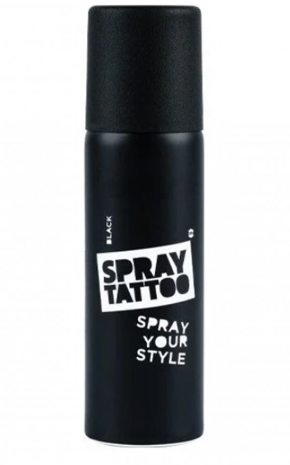 Spray Tattoo Siyah Geçici Sprey Dövme Şablon hediyeli