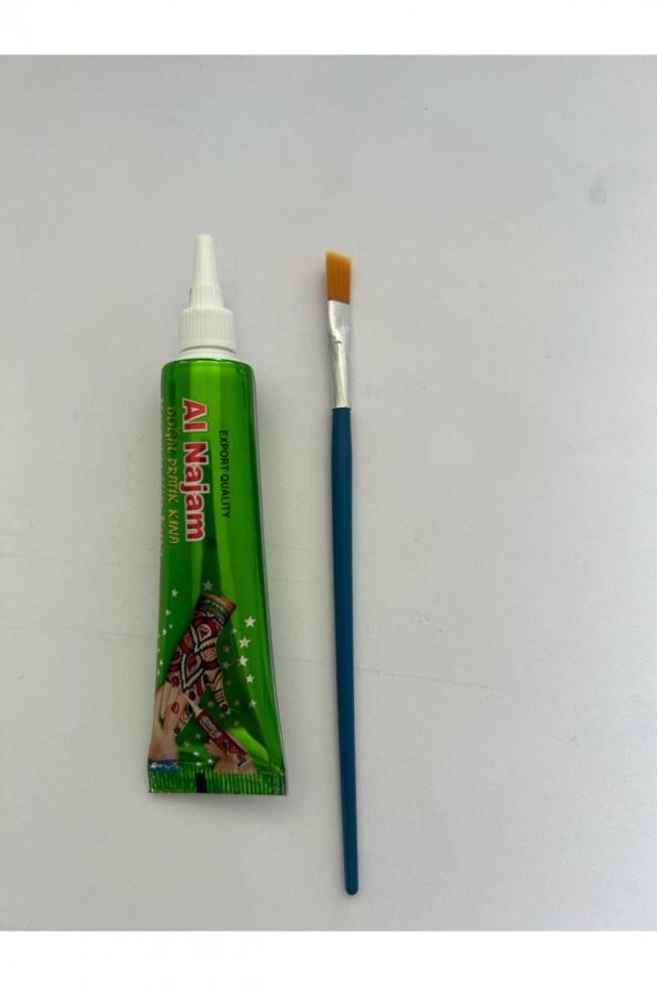 1 tüp kırmızı Kına ve 1 sayfa Şablon ve fırça hediyeli Geçici Dövme Seti ürün görseli 1