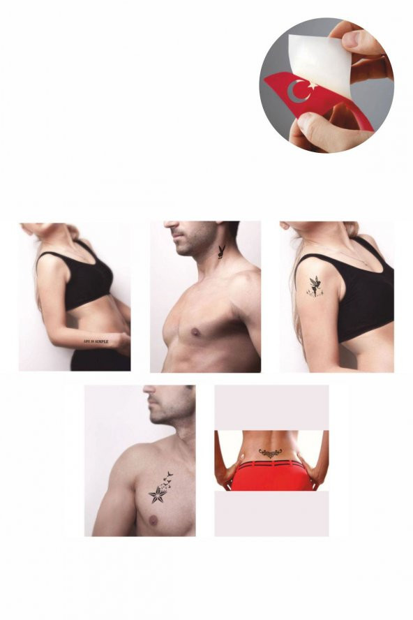 Yıldız ve Melek Hint Kınası ile Geçici Dövme Yapma Seti - Resim 2