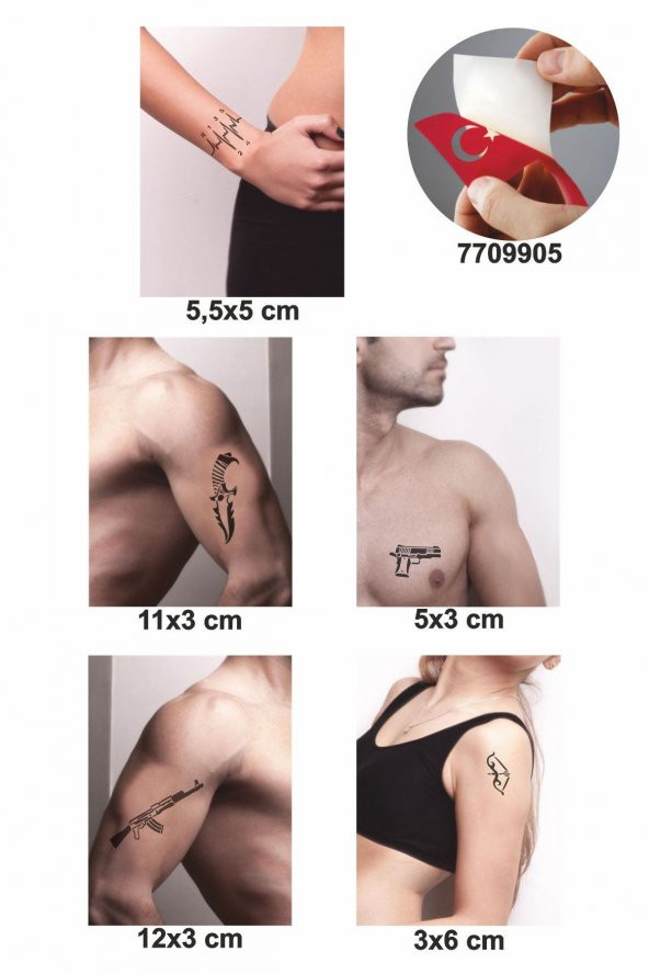 Vites Keleş Desenleri Hint Kınası ile Geçici Dövme Yapma Seti - 2