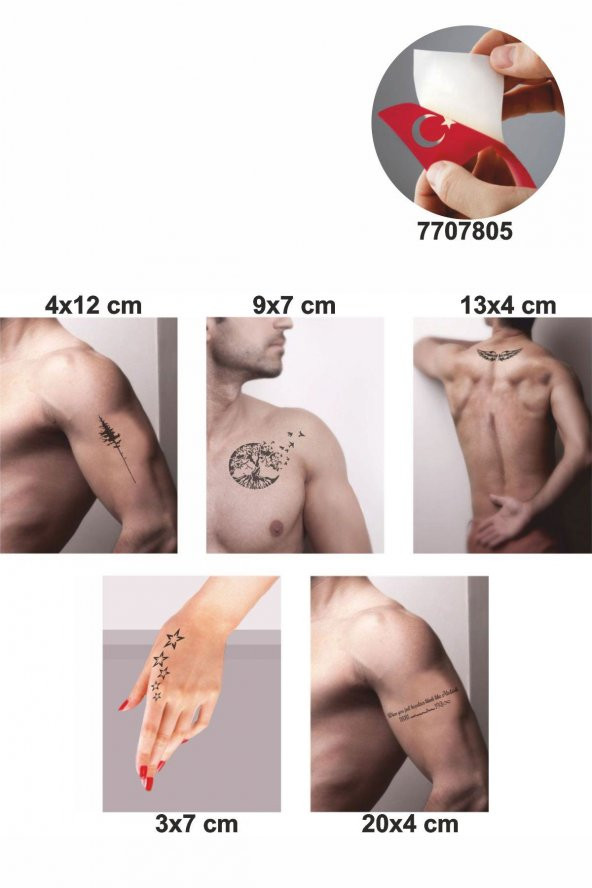 Doğa Desenleri Hint Kınası ile Geçici Dövme Yapma Seti - Resim 2