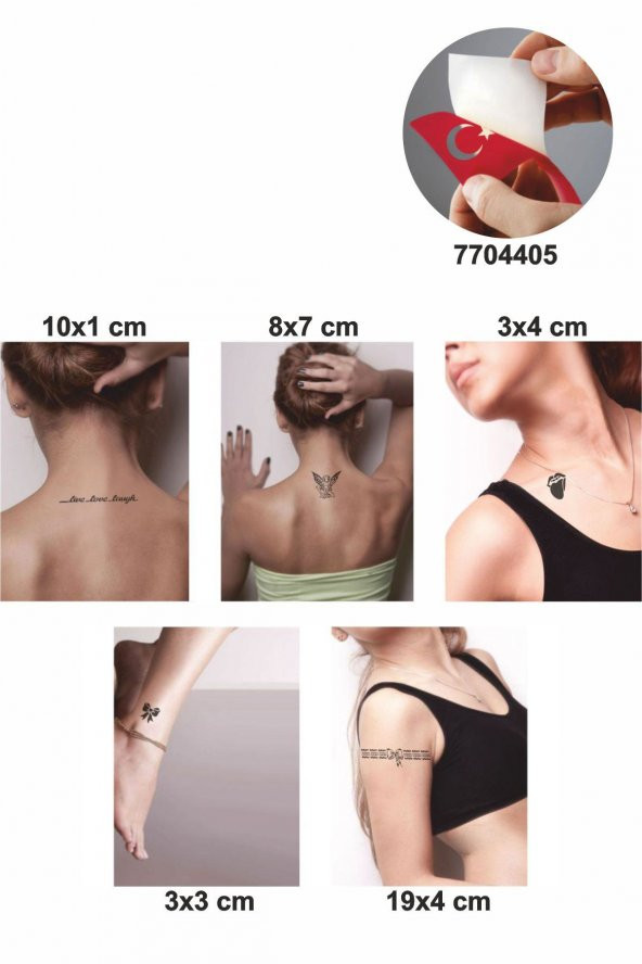 Yaşa Sev Gül 5 Adet  Geçici Dövme Kına Şablonu - 2