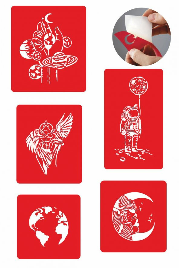 Gökyüzü Modelleri Dövme Şablonu Kına Deseni ürün görseli 1