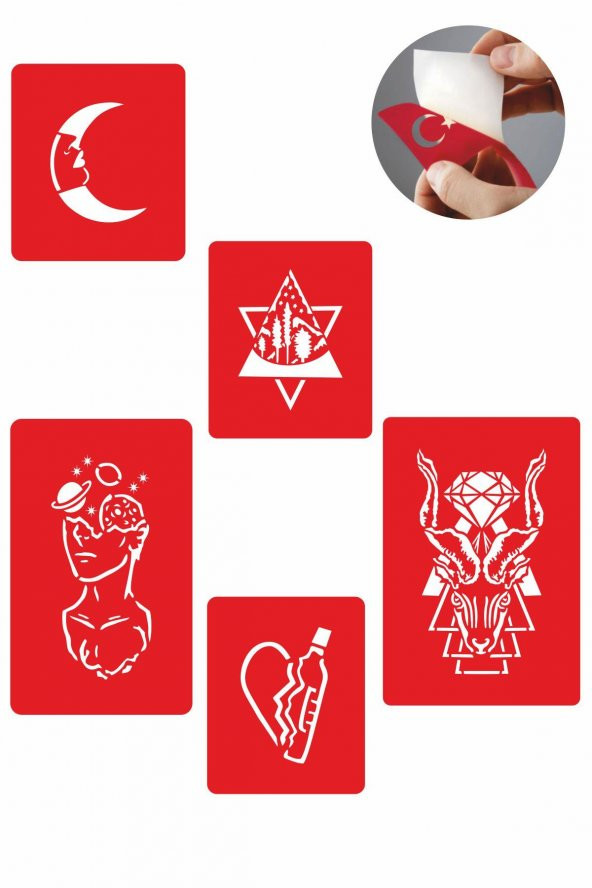 Düşüncenin Gücü 5 Adet  Geçici Dövme Kına Şablonu ürün görseli 1