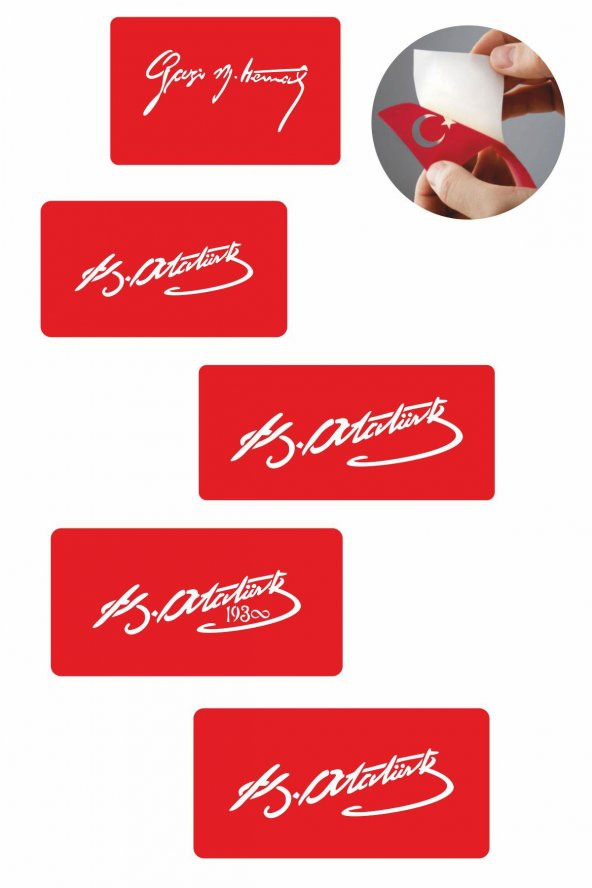Atatürk 5 Adet  Geçici Dövme Kına Şablonu ürün görseli 1