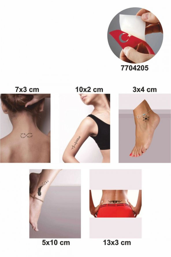 Hayat Yaşamaktır 5 Adet  Geçici Dövme Kına Şablonu - Resim 2