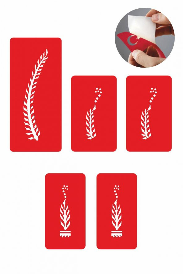 Aşk Merdiveni 5 Adet  Geçici Dövme Kına Şablonu ürün görseli 1