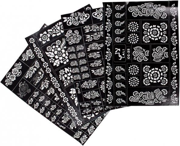 1 Tüp Hint Kınası ve 4 Adet Dövme Şablon Karışık ürün görseli 1