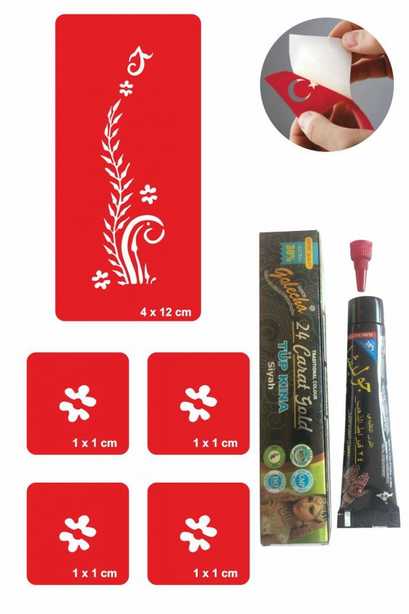 El Süsleme Fidan Hint Kınası ile Geçici Dövme Yapma Seti ürün görseli 1