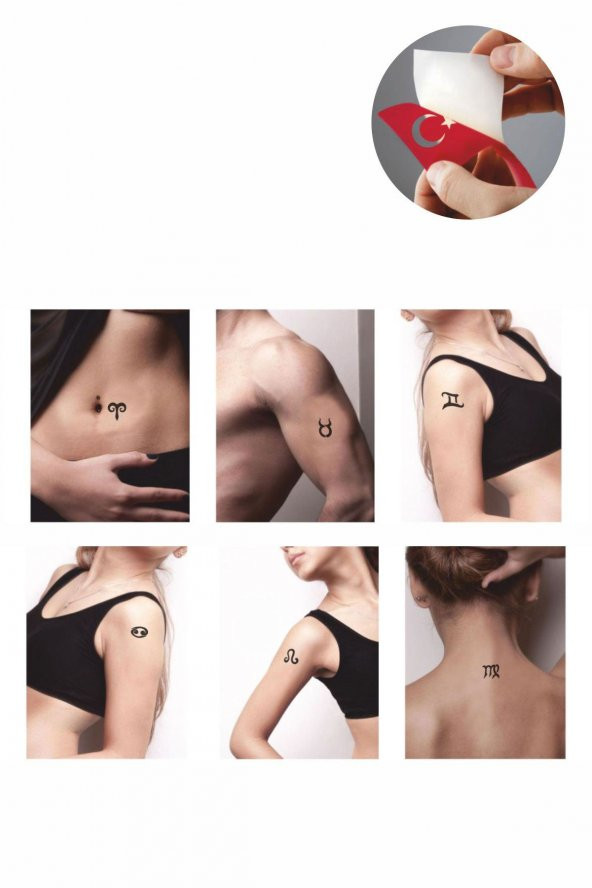 Burçlar Hint Kınası ile Geçici Dövme Yapma Seti ürün görseli 1