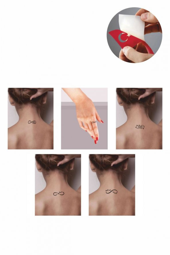 Sonsuzluk Desenleri Hint Kınası ile Geçici Dövme Yapma Seti ürün görseli 1