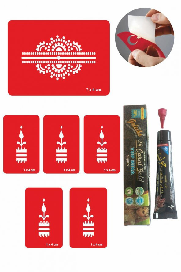 Zarif Bilek Hint Kınası ile Geçici Dövme Yapma Seti ürün görseli 1