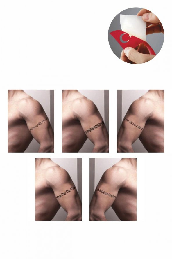 Bel Zincir Sembolleri Hint Kınası ile Geçici Dövme Yapma Seti - Resim 2