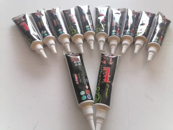 Hint Kınası 12 Adet Birden Siyah Renk DESEN HEDİYELİ - 2