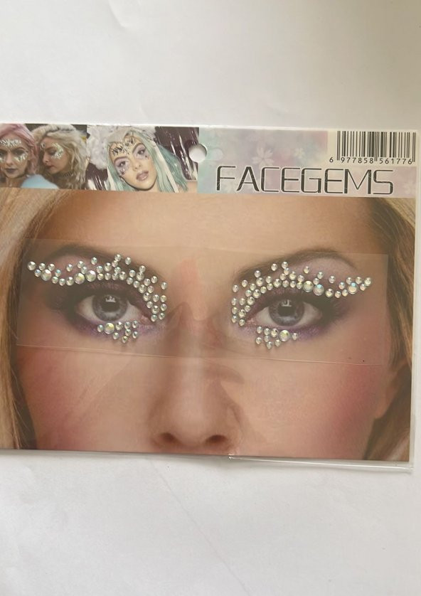 Face Gems Yüz Süsleme Taşı Vücut Kristali Model 28 ürün görseli 1