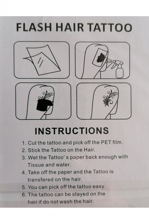 Saç Dövmesi 3 Adet Birden Model 2 ürün görseli 1