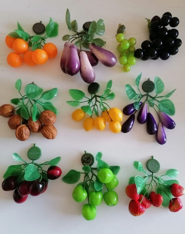 Magnetli Yapay Meyve Dalı 9 Adet Birden - 2