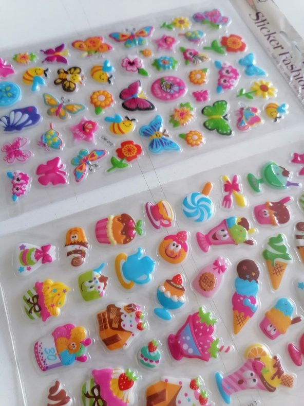 Çocuk Oyun Sticker Çıkarma Seti Balık Ve Hamburger