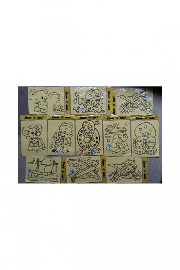 5 Adet Kum Boyama Seti Kumla Resim Çizme Oyunu - 2