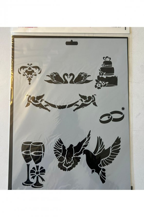 Kuşlar Plastik Baskı Süsleme Kalıpları Stencil Şablon