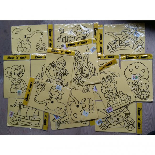 20 Adet Kum Boyama Seti Kumla Resim Çizme Oyunu - 2