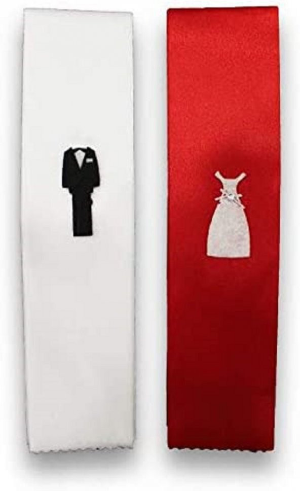 Takı Kurdelesi Gelin Damat 2 li set 2 metre