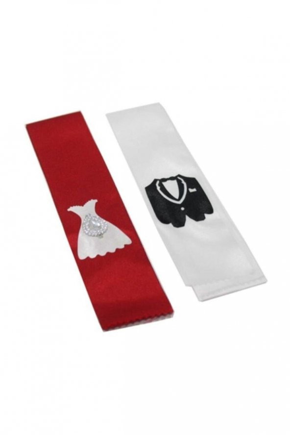 Takı Kurdelesi Gelin Damat 2 li set 2 metre - 2
