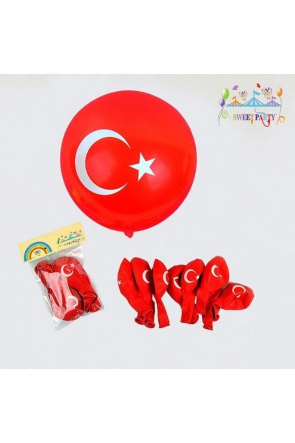 Türk Bayrağı Balon 10lu Paket