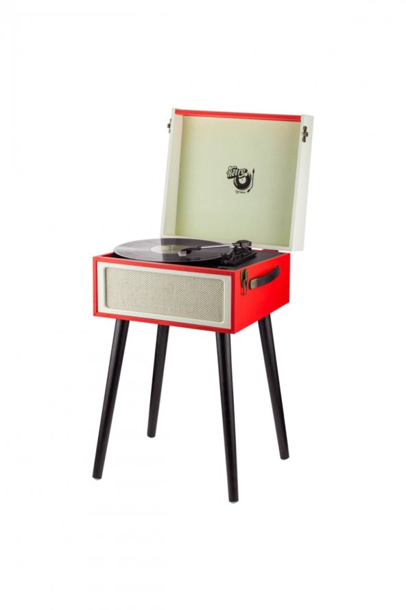 Retro K216 Kırmızı Bluetoothlu Ayaklı Pikap