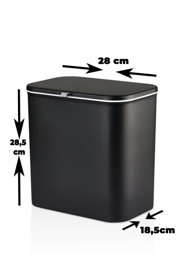 Origa Fonksiyonel Kapaklı Banyo Ve Mutfak Tezgahüstü Çöp Kovası Dolap Ve Duvar Aparatlı 15 Lt - 3