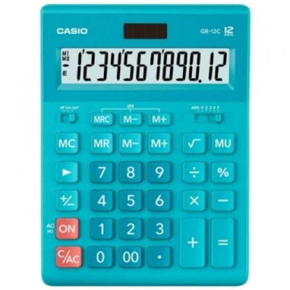 Casio GR-12C-LB 12 Hane Masa Üstü Hesap Makinesi