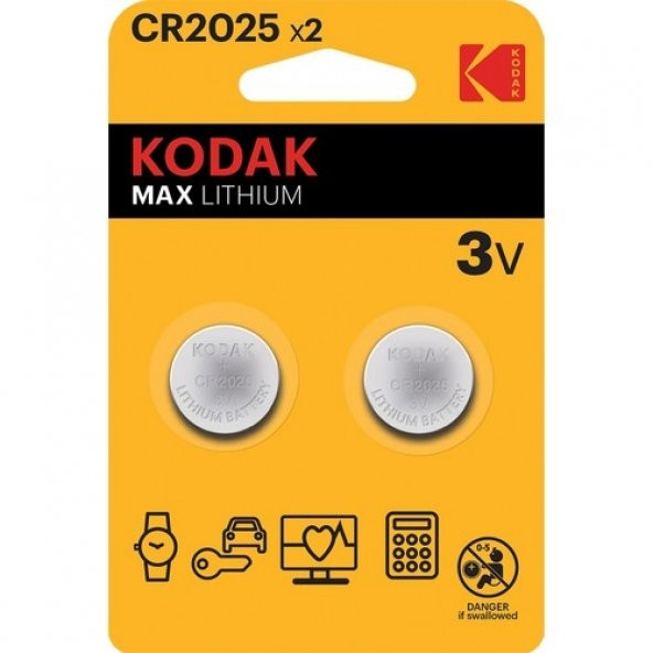 KODAK LİTYUM2CR2025 PARA PİL 2Lİ 7670 (30*40)*120