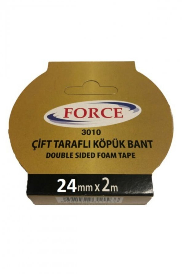 Çift Taraflı Köpük Bant Force 24mm X 2 Metre Kq-012