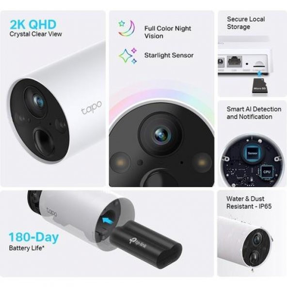TP-LINK Tapo C420S2 2k Qhd Kablosuz Güvenlik 2'li Kamerası Sistemi - 2