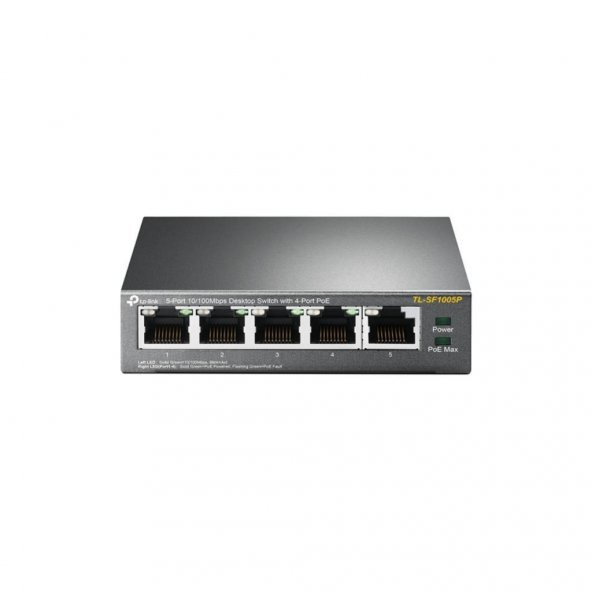 TP-Link TL-SF1005P 5-Port 10/100 Mbps Desktop Switch with 4-Port PoE+ (67W)