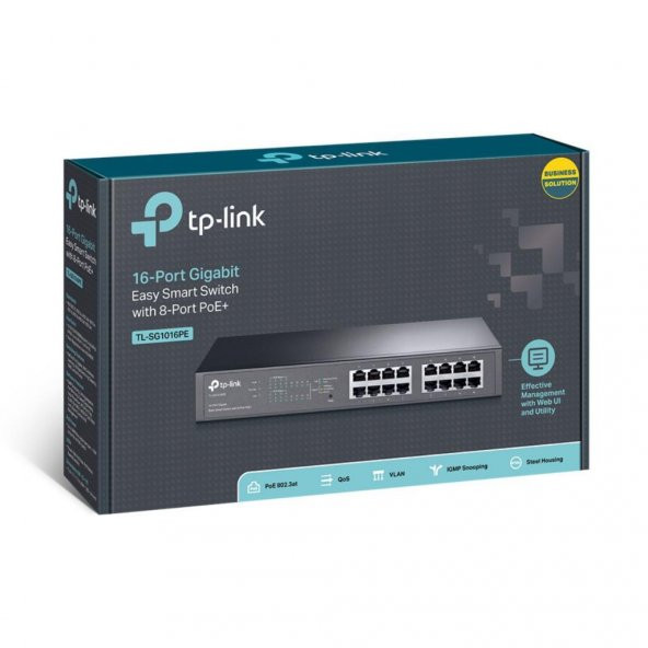 TP-Link TL-SG1016PE 16-Port Gigabit Easy Smart Switch with 8-Port PoE+ (150W) - 2